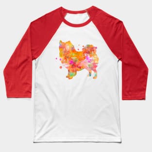 American Eskimo Dog Watercolor Painting Baseball T-Shirt